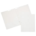 White Laminated Pocket Folder with 3-Hole Punch - 3 Pack