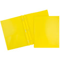 Yellow Plastic Folder with Clasp - 6-Pack, 9x12 Inches, Office & School Organizers