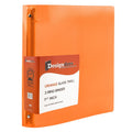 1.5 Inch Plastic Binder with Metal Rings - Orange Office Organizer