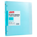 Light Blue Plastic Binder 11.5 x 10.25 Inches 3-Ring Organizer