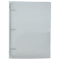 Mini Plastic Binder with Metal Rings - Clear 1 Inch, 3-Ring Organizer