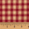 Homespun Cotton Fabric by the Yard - Primitive Red 4 for Quilting & Crafts
