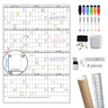 Dry Erase Yearly Wall Calendar - Large Magnetic Whiteboard Planner