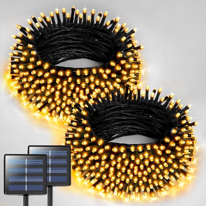 Outdoor Solar String Lights 400 LED 75.5ft Waterproof 8 Modes for Patio Garden Yard
