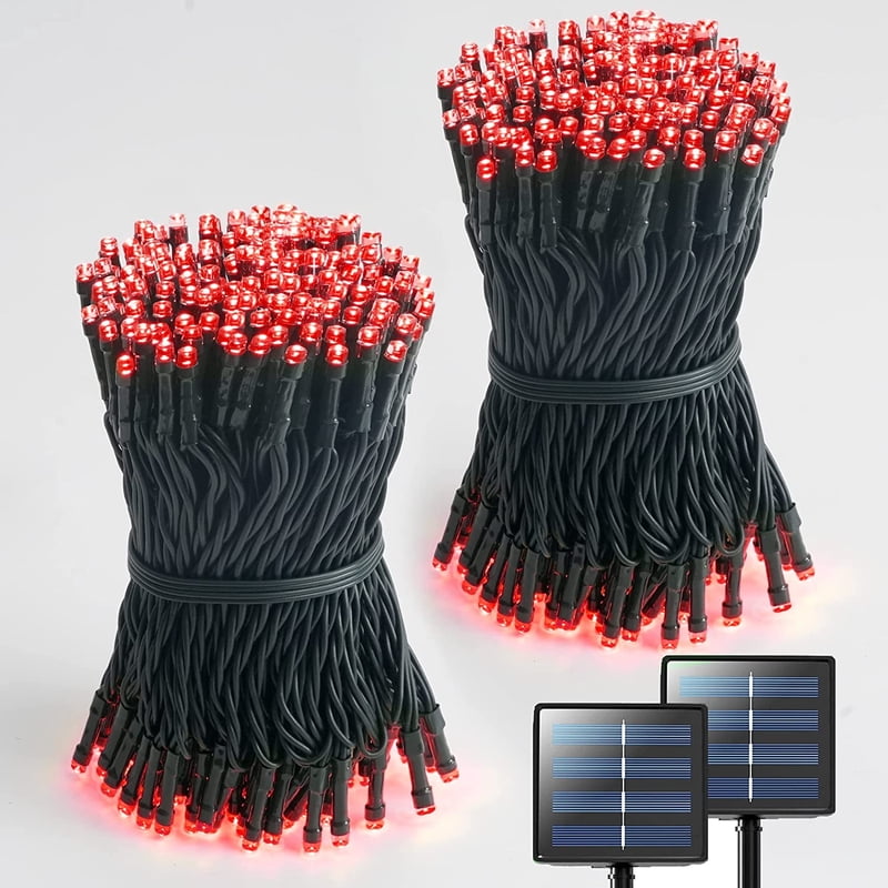 Solar String Lights 75.5ft Outdoor Waterproof LED Christmas Lights 8 Modes