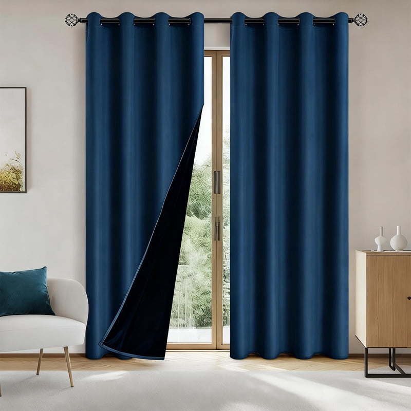 Blackout Grommet Curtain with Thermal Insulation - Light Blocking, Noise Reducing, Energy Efficient Window Drapes