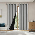 Blackout Grommet Curtain with Thermal Insulation for Bedroom and Living Room
