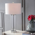 Glass LED Table Lamp - Modern 29 Inch Clear & Chrome Finish