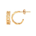 Sterling Silver Gold Plated Chain Hoop Earrings for Women