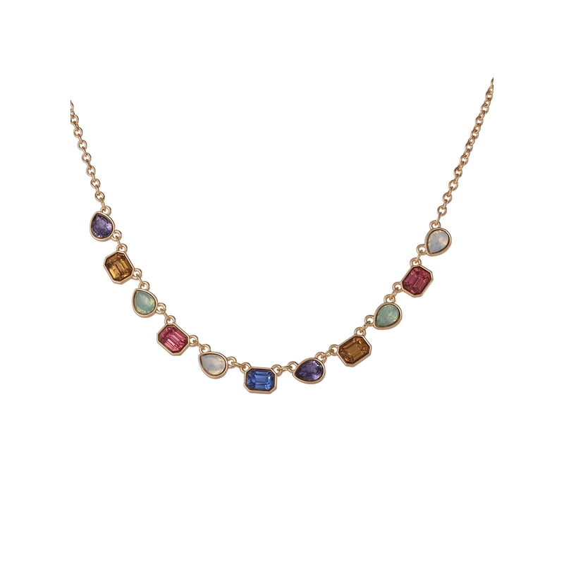 Multi-Color Stone Necklace for Women - 18-Inch with 3-Inch Extender
