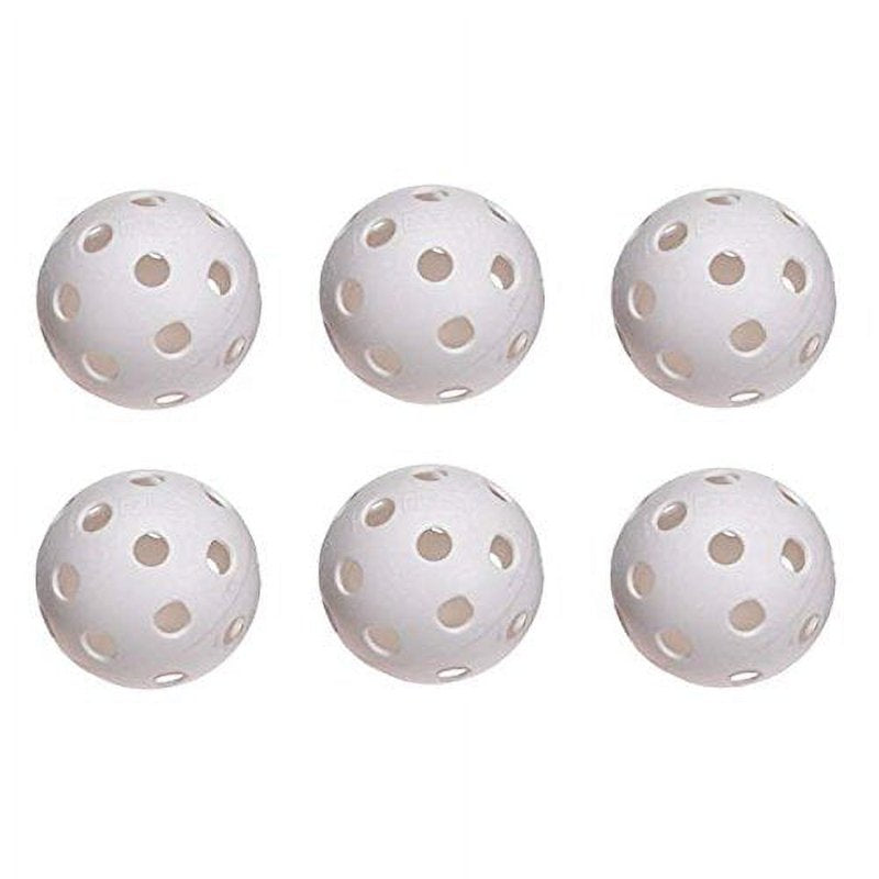 JUGS Pickleballs (6 Pack, White) – Indoor/Outdoor Polyball