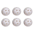JUGS Pickleballs (6 Pack, White) – Indoor/Outdoor Polyball