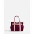 Women's Small Canvas Tote Handbag with Front Buckle - Multiple Colors