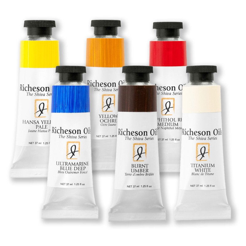 Oil Paint Set - 6 Color Introductory Artist Quality Palette