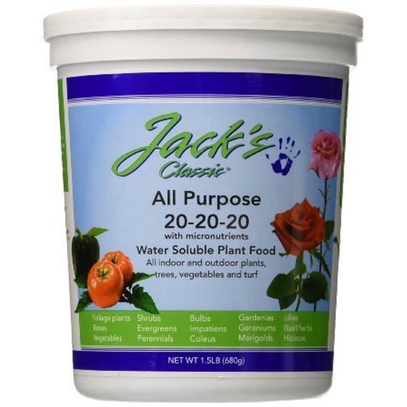 All Purpose Water-Soluble Fertilizer 20-20-20 - 1.5 lb Plant Nutrient