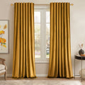 Blackout Velvet Curtains 84 Inches Long - Thermal Insulated Room Darkening Drapes