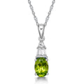 Sterling Silver Birthstone Pendant with 18-Inch Chain - Customizable Gift