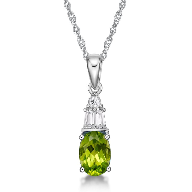 Sterling Silver Birthstone Pendant with 18-Inch Chain - Customizable Gift