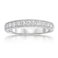 Sterling Silver Simulated White Diamond Anniversary Ring - Multiple Sizes