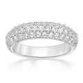 Sterling Silver White Diamond Ring - Hypoallergenic, Elegant Jewelry Gift