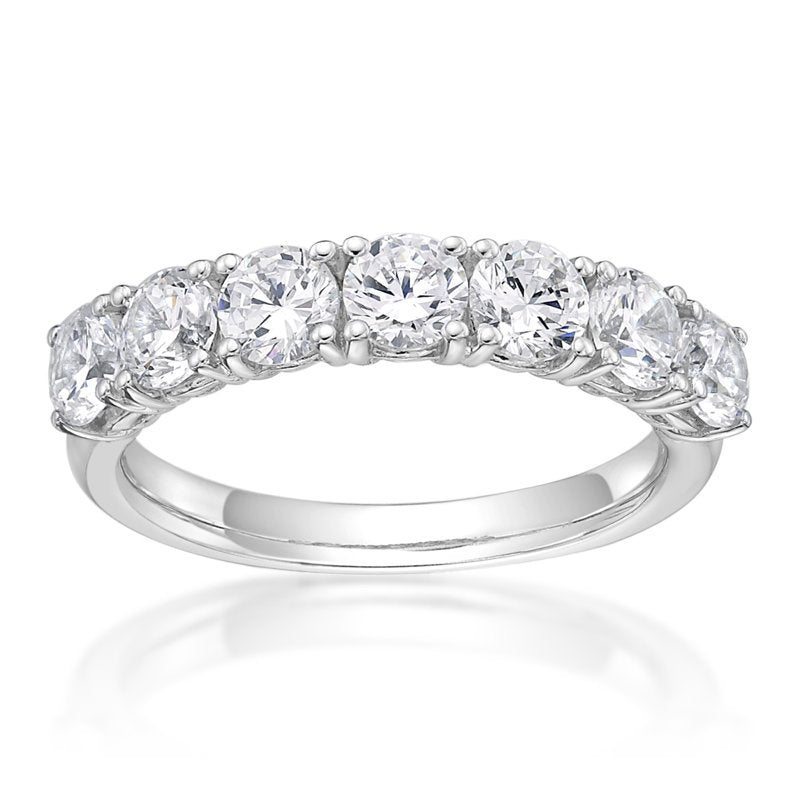 Sterling Silver Simulated White Diamond Ring - Elegant Jewelry Gift