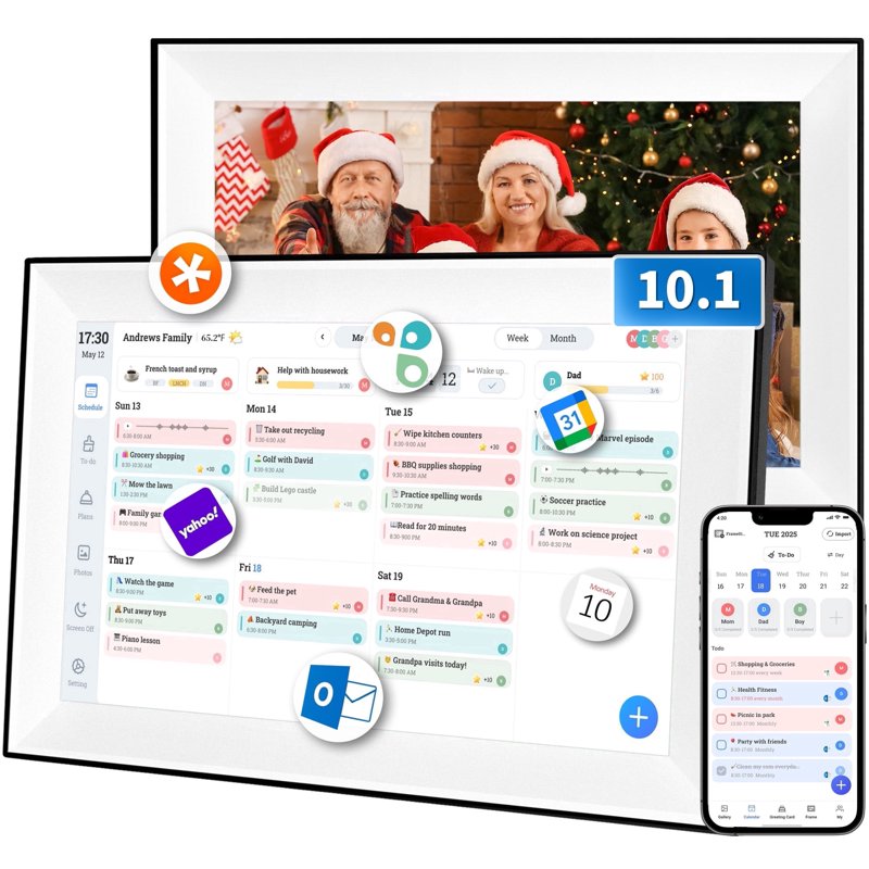 Digital Calendar Planner Touchscreen Display for Family Organization