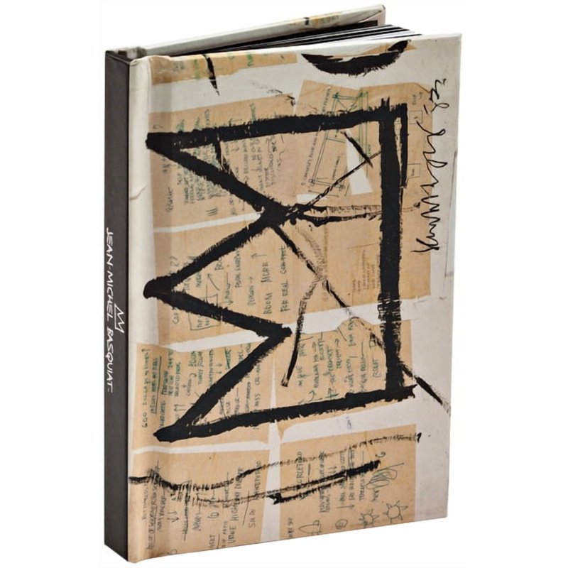 Mini Notebook with Basquiat Crown Artwork - Hardcover, Dot-Grid Pages, Pocket Size