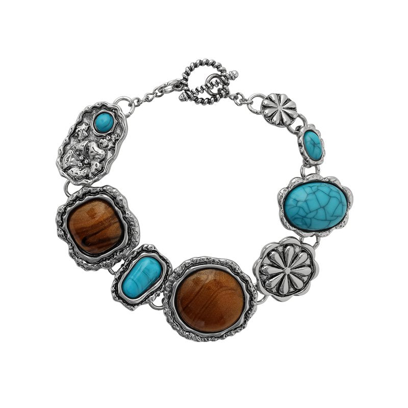 Faux Turquoise Western Bracelets for Women - Vintage-Inspired Statement Jewelry
