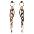 Jessica Simpson Women's Fringe Drop Earrings - Boho Tassel Chain Dangle Jewelry