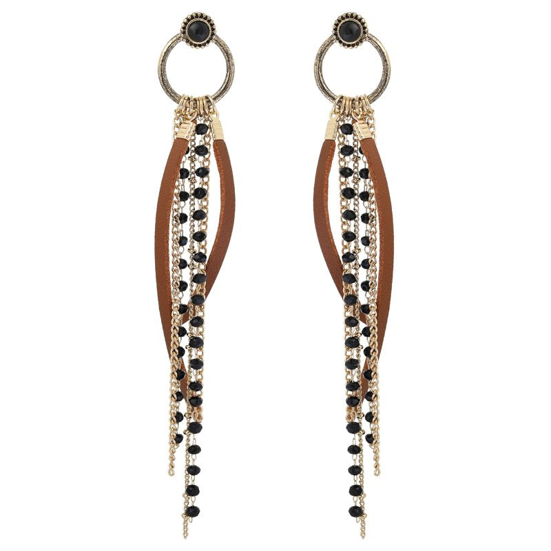 Jessica Simpson Women's Fringe Drop Earrings - Boho Tassel Chain Dangle Jewelry