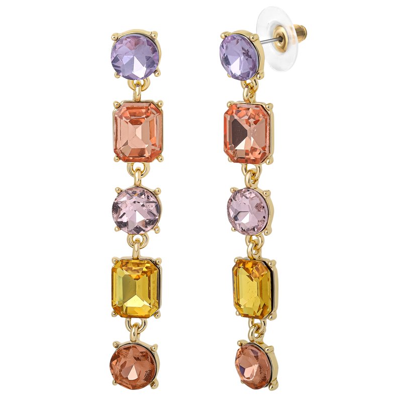 Jessica Simpson Women's Multicolor Crystal Drop Earrings - Elegant Gift Jewelry