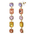 Jessica Simpson Women's Multicolor Crystal Drop Earrings - Elegant Gift Jewelry