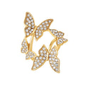 Adjustable Rhinestone Butterfly Ring for Women - Jessica Simpson Jewelry