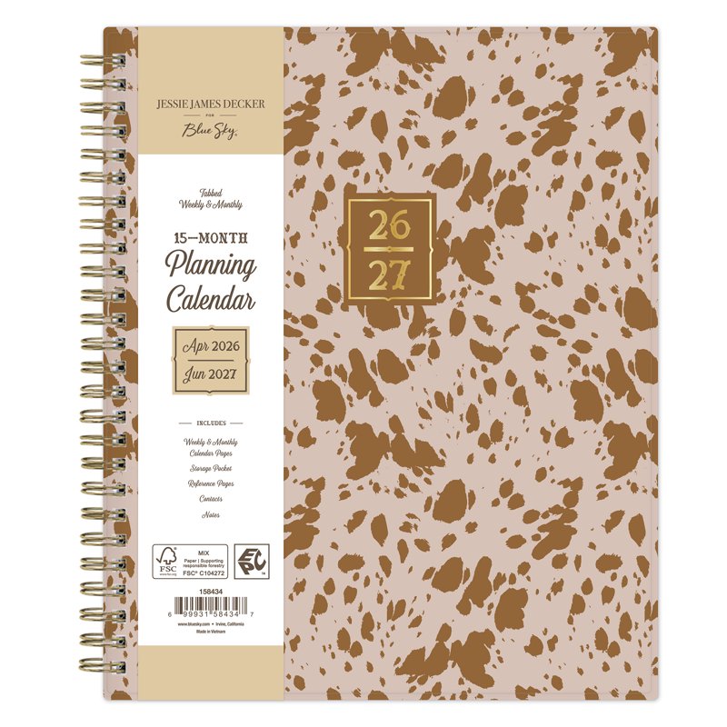 Jessie James Decker for Blue Sky 15-Month Weekly & Monthly Planner 7 x 9 Highland Tan