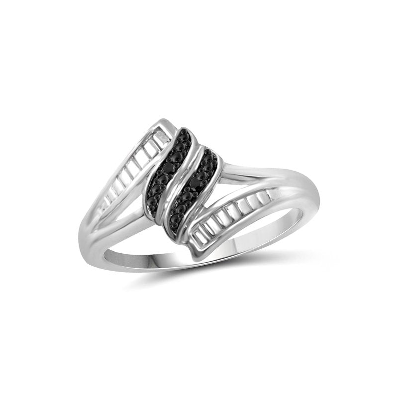Sterling Silver Black Diamond Ring for Women 1 Carat - Elegant Jewelry Gift