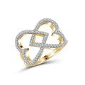 Elegant 14K Gold Plated Silver Open Ring with White Diamonds for Women