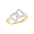 Elegant 14K Gold Plated Silver Diamond Ring for Women - Multiple Sizes