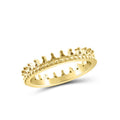 14K Gold Plated Silver Crown Ring for Women - Dainty Promise Jewelry Size 7