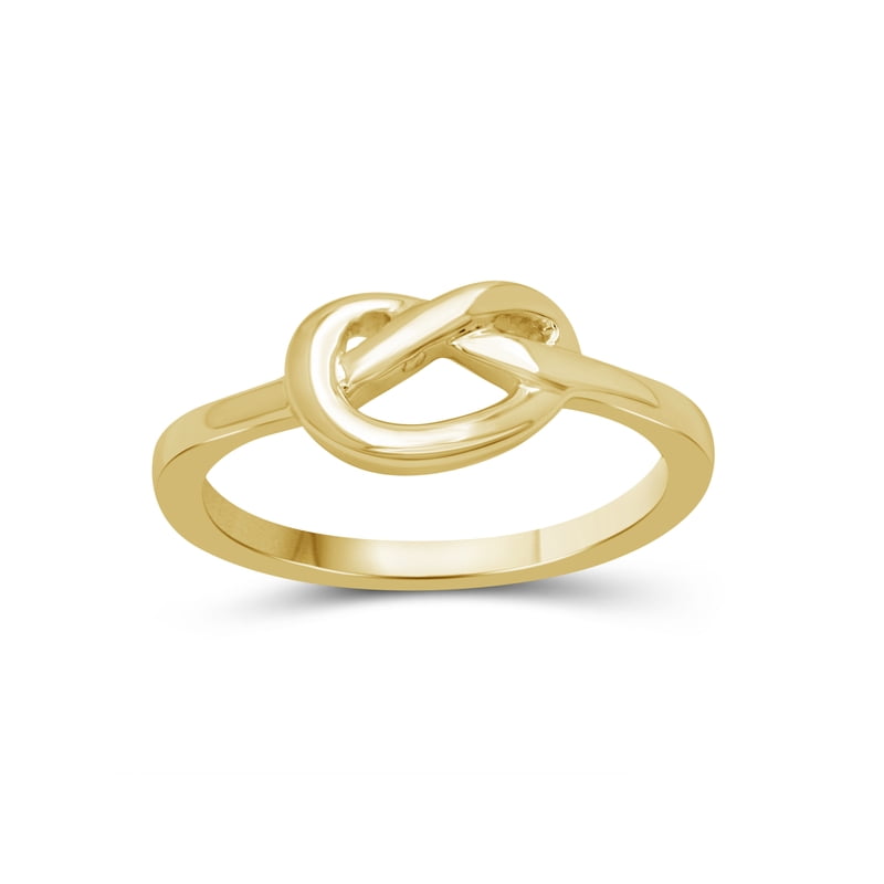 Gold Over Silver Love Knot Ring for Women – Dainty Celtic Symbol Jewelry
