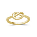 Gold Over Silver Love Knot Ring for Women – Dainty Friendship & Promise Jewelry