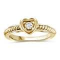 Diamond Accent 14K Gold-Plated Silver Ring Set for Women – Multiple Sizes