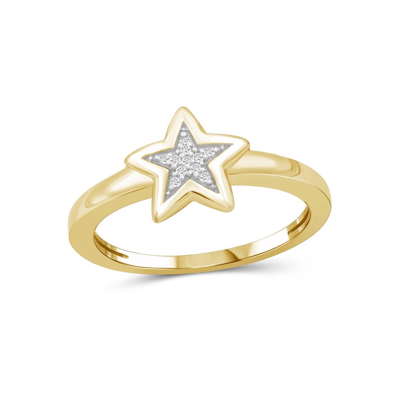 Gold-Plated Silver Diamond Accent Ring Set for Women – Charismatic Jewelry