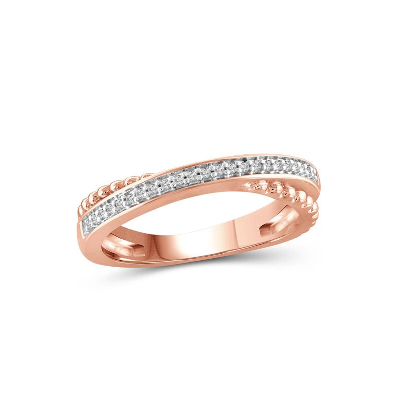 Diamond Accent Rose Gold Over Silver Rings for Women - Multiple Sizes