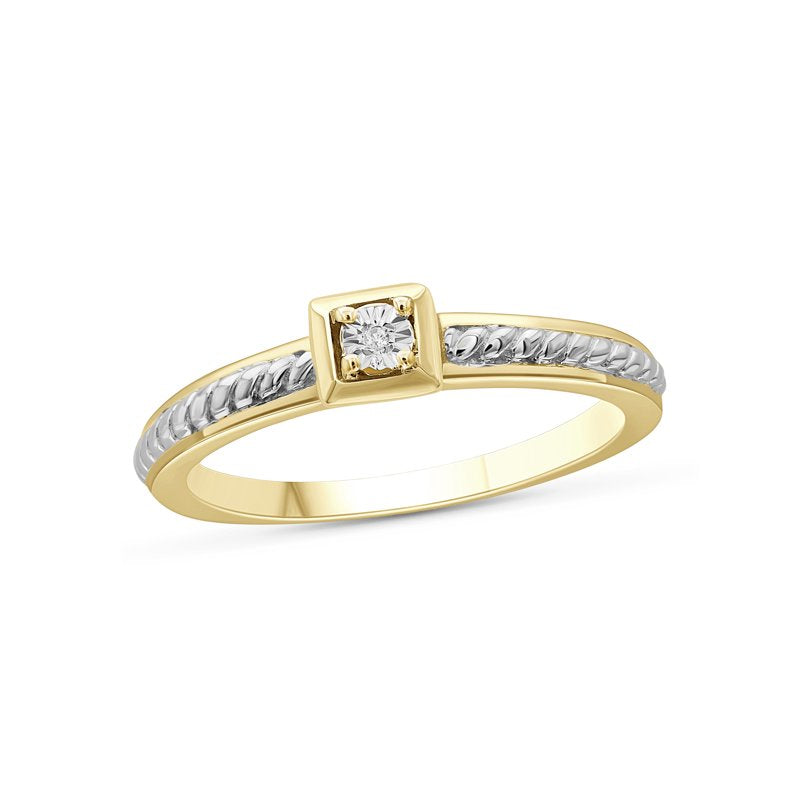 Diamond Accent Sterling Silver Ring Set for Women – Two Tone Jewelry