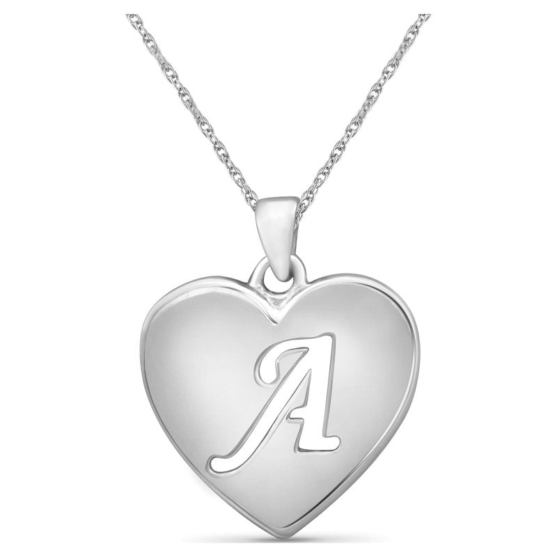 Personalized Sterling Silver Initial Letter Pendant Necklace - Custom Monogram Jewelry for Women