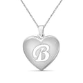 Sterling Silver Initial Letter Pendant Necklace for Women - Customizable Monogram Jewelry