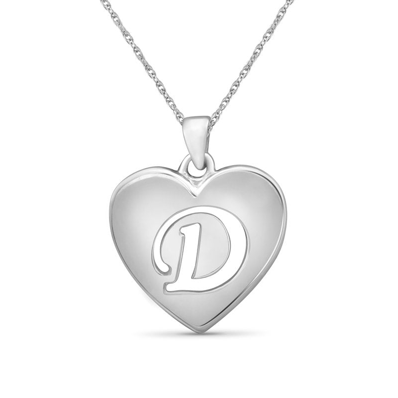 Personalized Sterling Silver Initial Letter Pendant Necklace for Women