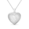 Personalized Sterling Silver Initial Pendant Necklace with Rope Chain