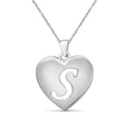 Personalized Sterling Silver Initial Letter Pendant Necklace for Women