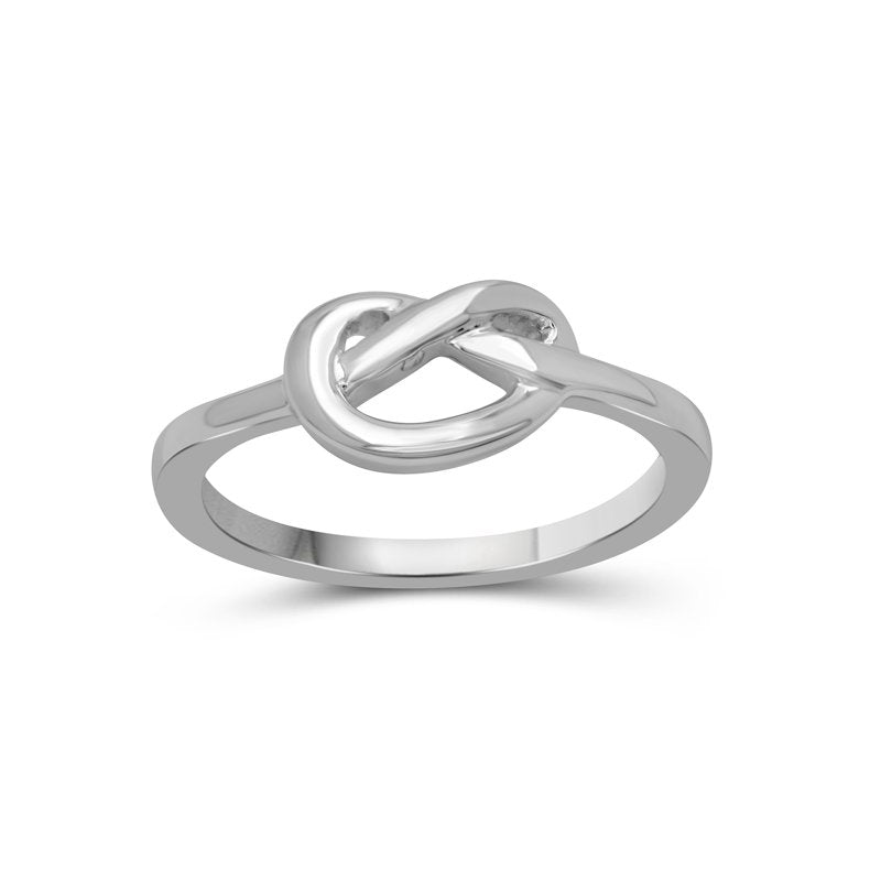 Sterling Silver Love Knot Friendship Ring - Adjustable Sizes